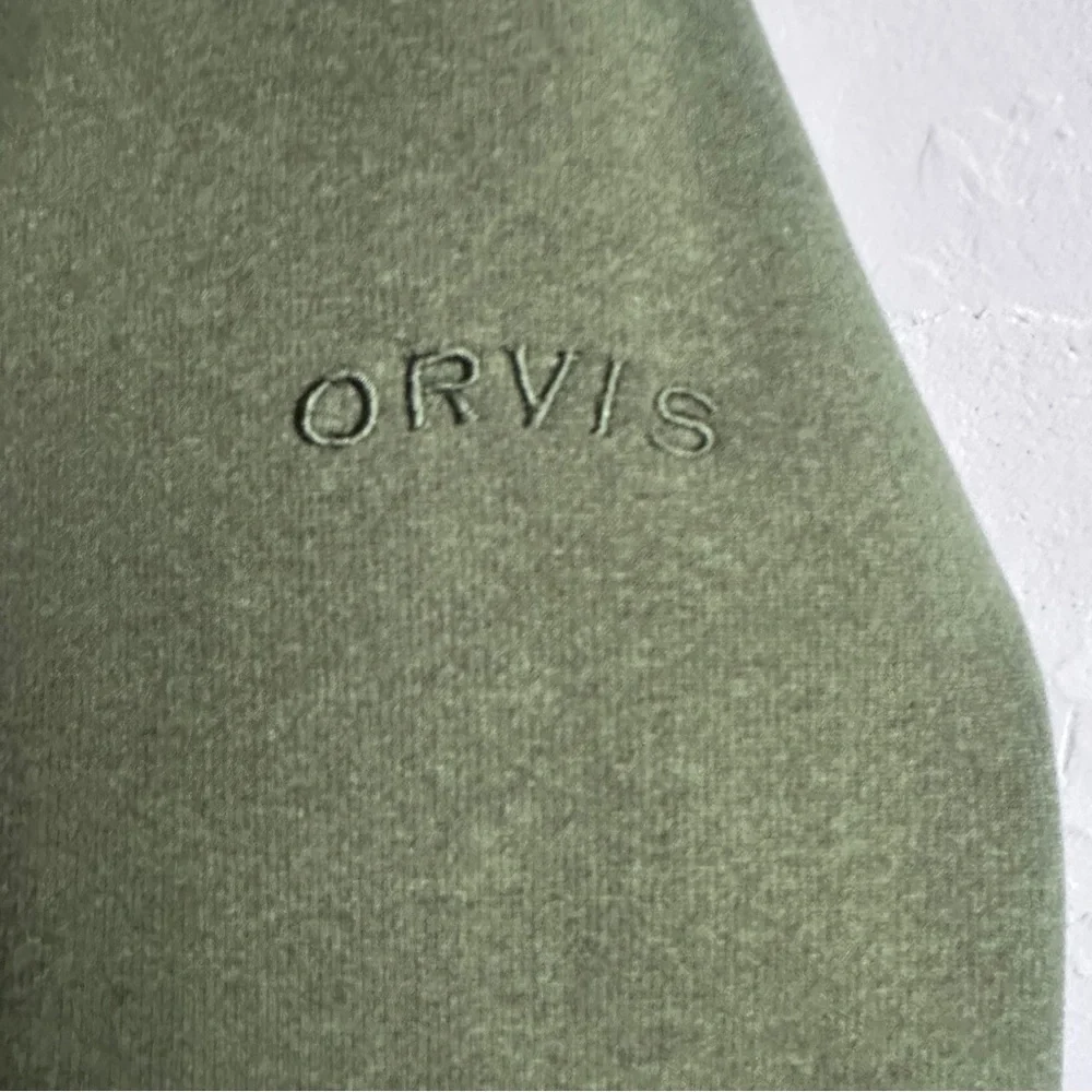 Orvis Green Quilted Jacket Fleece Hybrid Outdoor Gorpcore‎ Utility Zip Up Hiking